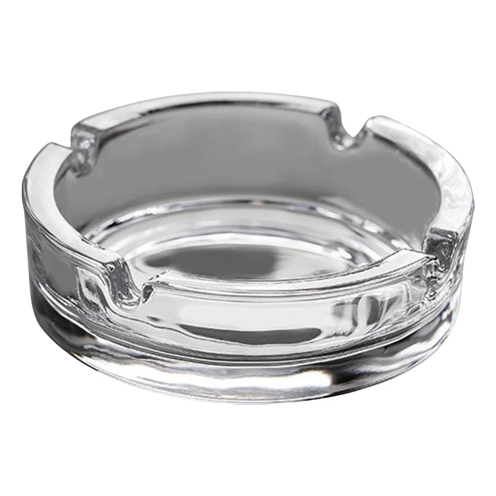 Household Glass Ashtray Exquisite Round Shape Ash Tray Office Desktop Cigarette Ashtray Household Glass Ashtray