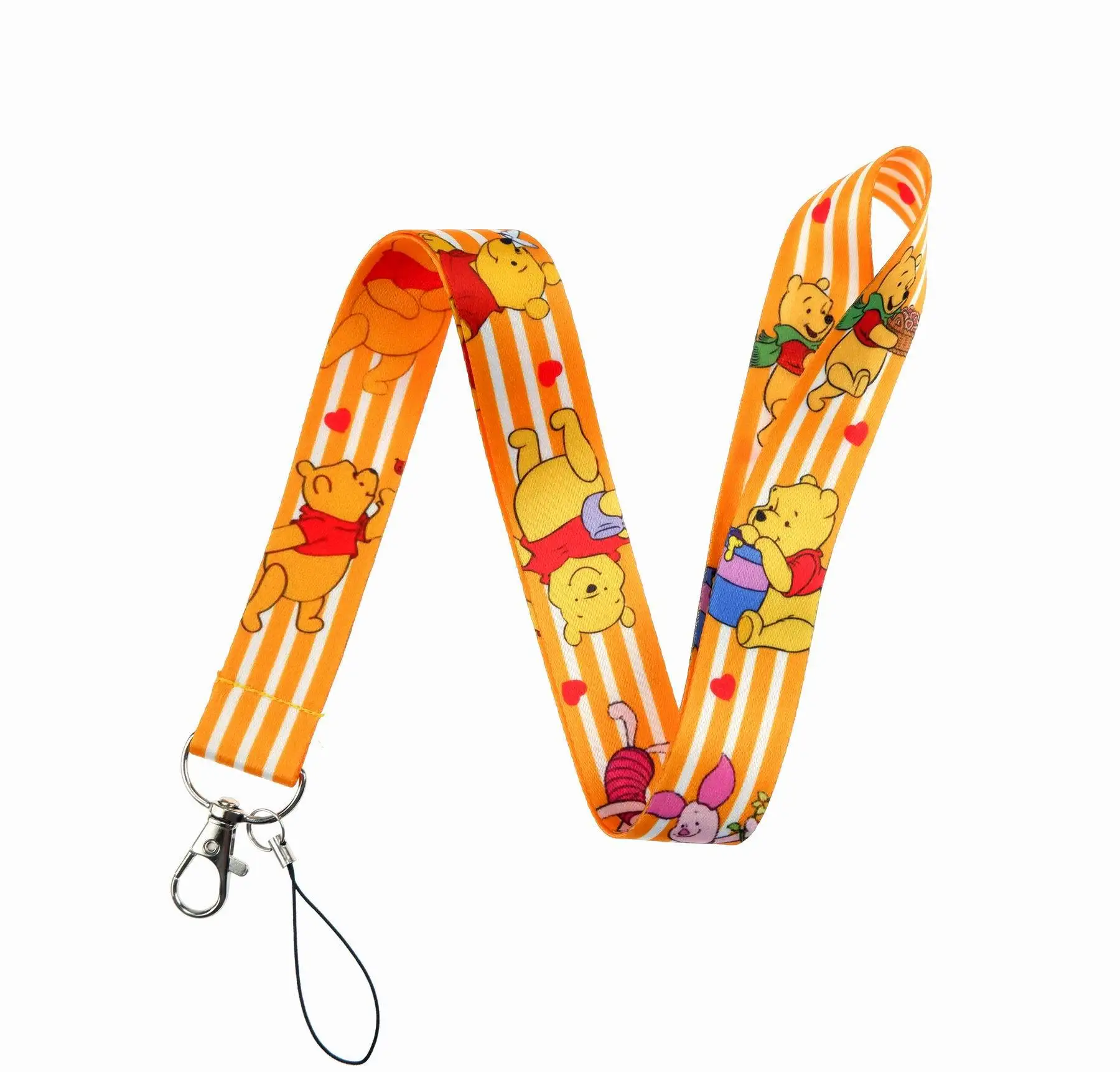 Wholesale  POP MART Disney Tiger Pooh Key Lanyard ID Badge Holders Animal Phone Neck Straps with Keyring Phone Accessories