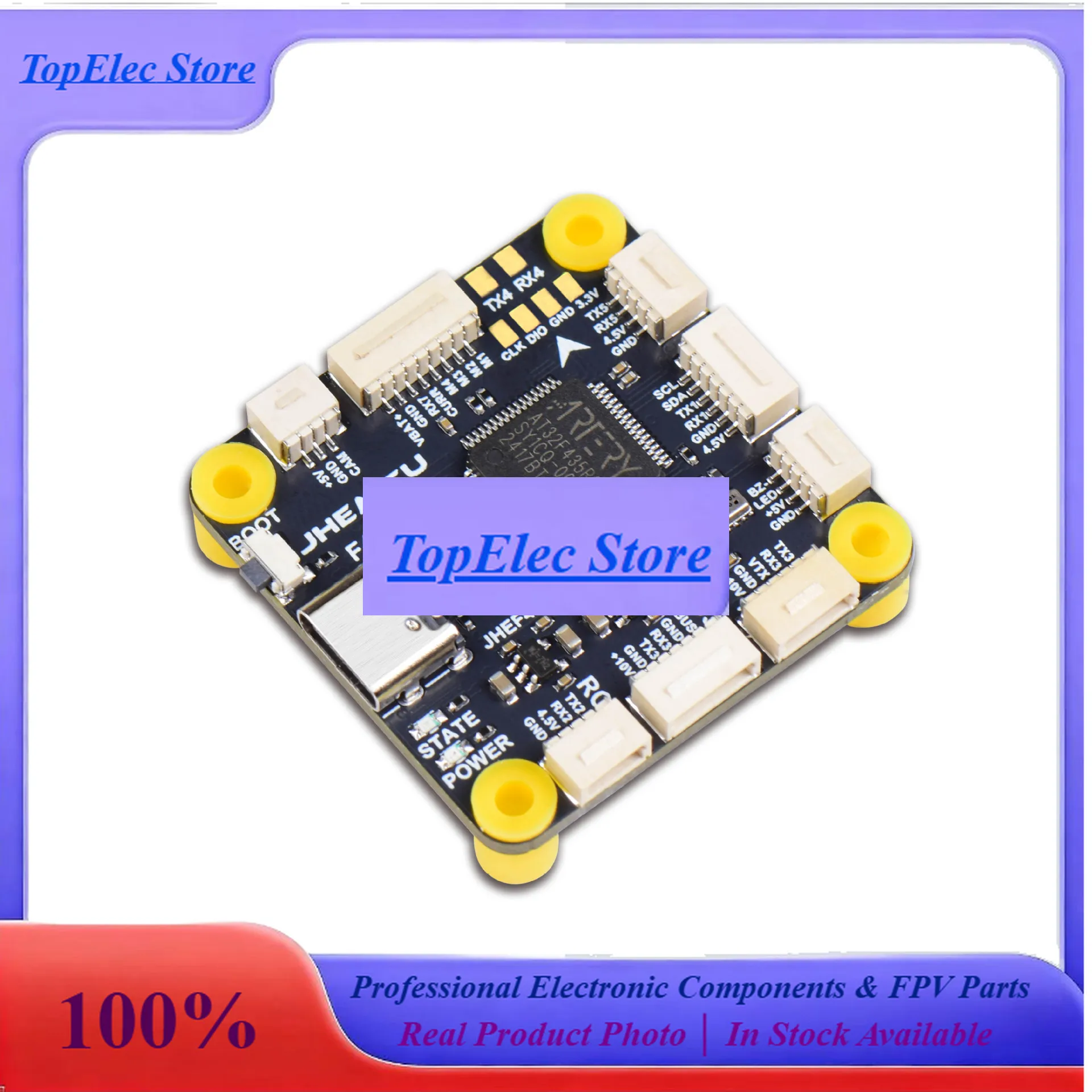 TopessJHEMCU AT32 F435 Flight Control, GF30F435 Huafeng Racing Crossing Aircraft, Domestic Flight Control For Unmanned Aerial Ve