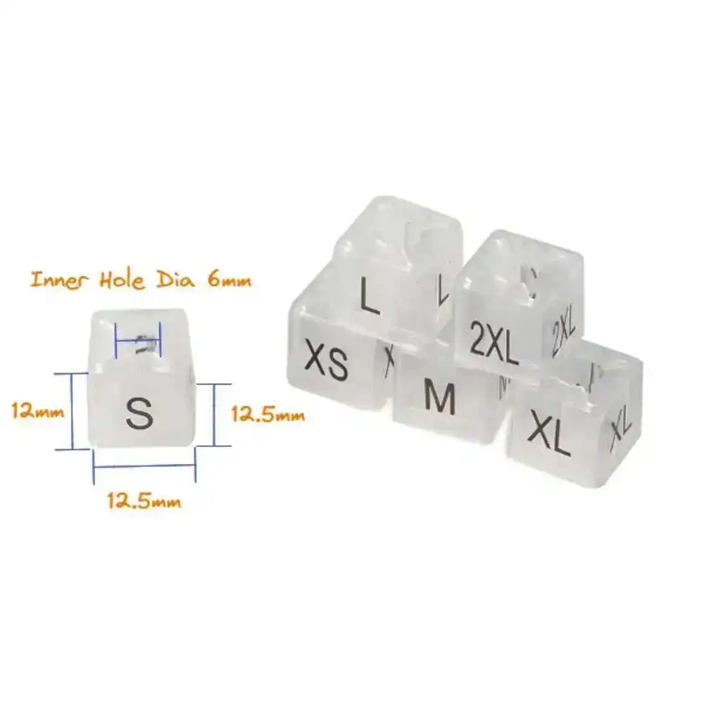 50 قطعة/الوحدة مربع شماعات ملابس علامة حجم تبويب صالح 6 مللي متر قضيب للملابس اللون الترميز واضح العد XS S M L XL 2XL