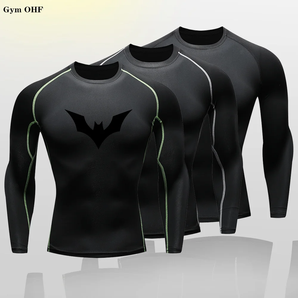 Children Sport Rashgard Long Sleeves T Shirt Print Compression Kids Running Shirt MMA Workout Bodybuilding Quick-Dry T-Shirt Boy