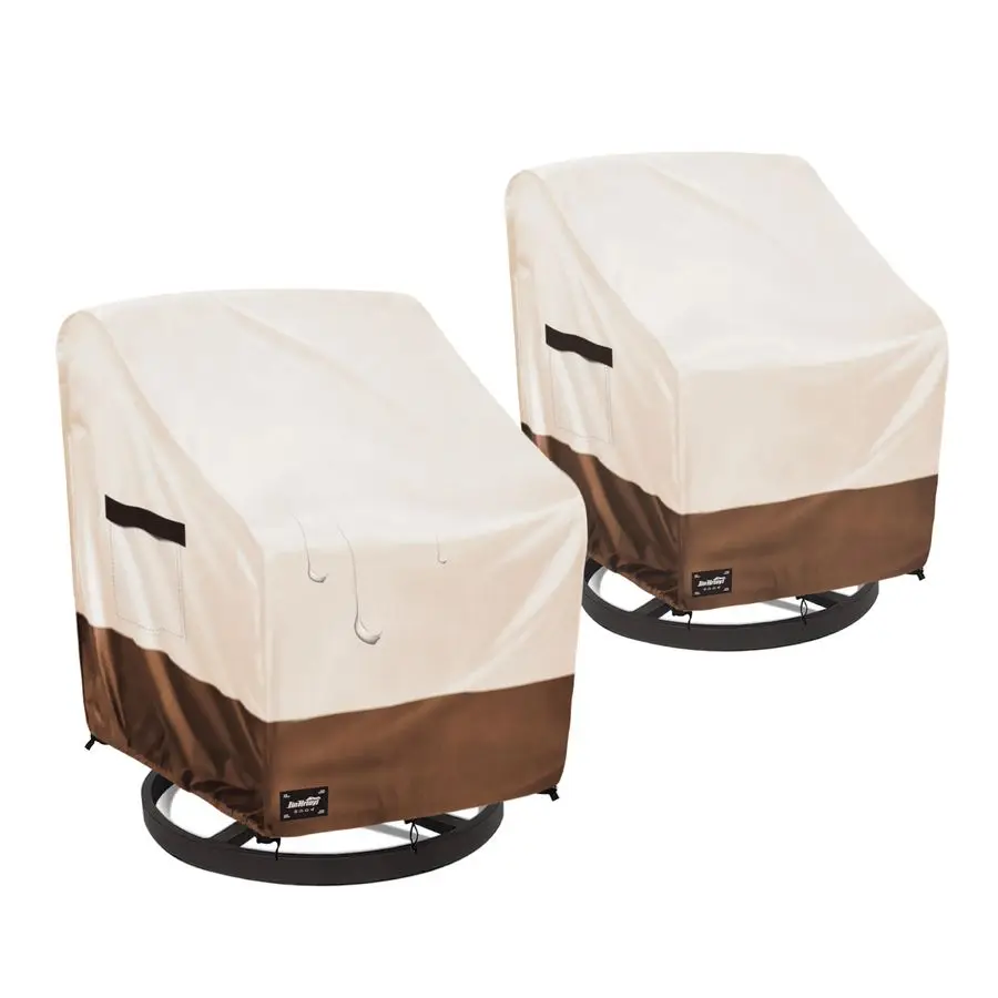 

Чехлы для стульев, 2 шт., 35x37x38 дюймов, 100% водонепроницаемые, сверхпрочные чехлы для садовой мебели, водонепроницаемые чехлы для уличной мебели.