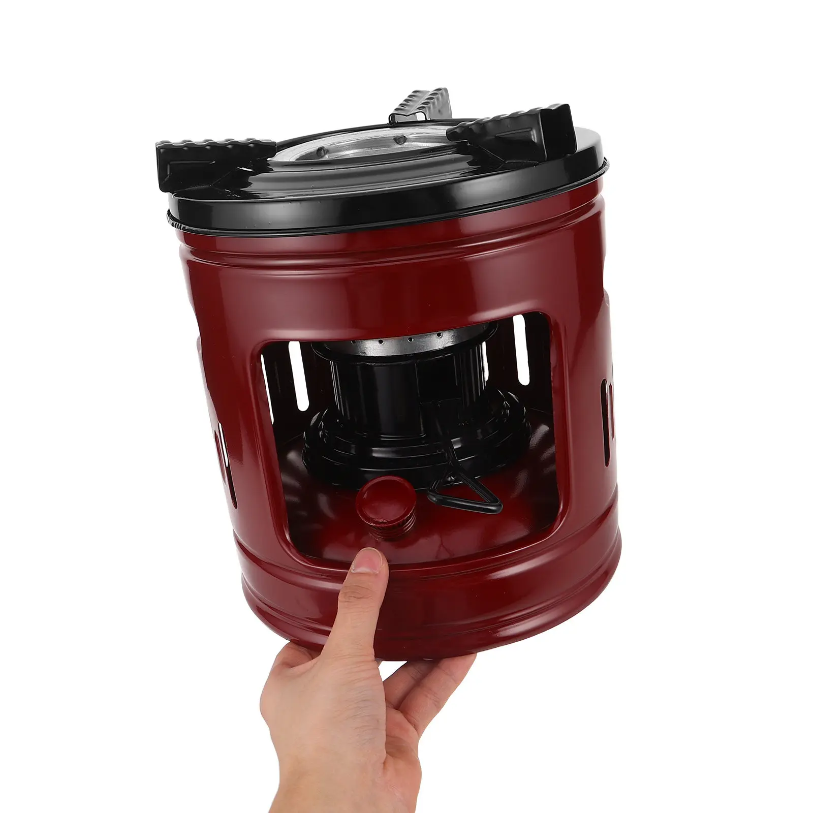 

Heater Old Style Portable Stove Indoor Heaters Burning Barbecue Red Pot Gas for Use