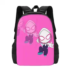 Ghost Gwen Baby Spider Ghost, Baby Spidey Girl, Grl Pwr, Cartoon Ghost Spider, Swing Over Hot Sale Schoolbag Backpack Fashion