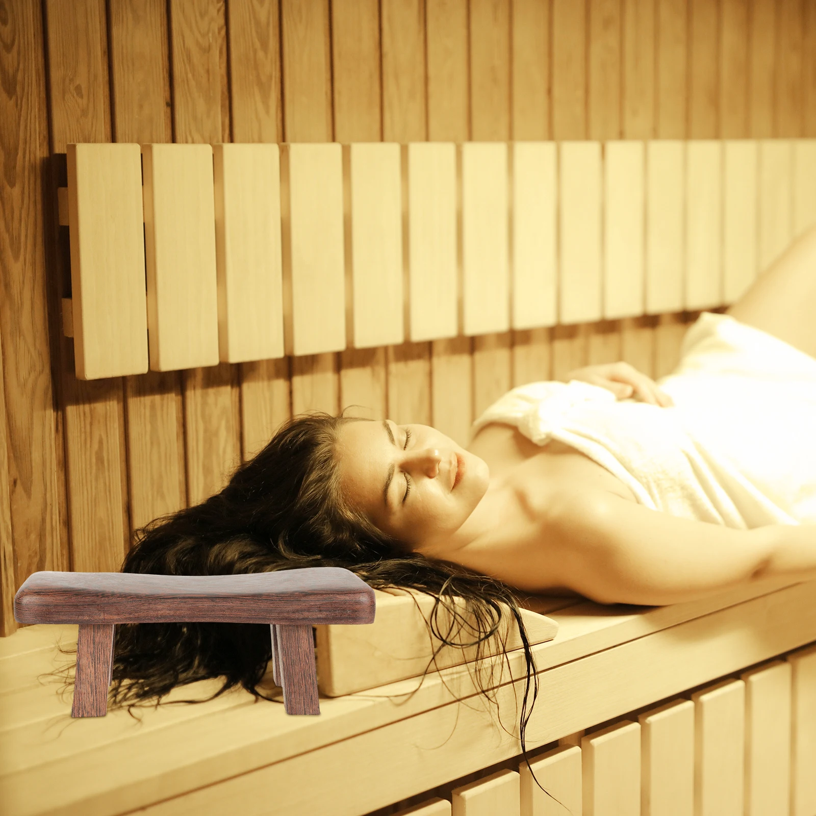 

Sauna Pillow Wooden Cervical Massage Steam Room Supply Lumbar Neck Support Healthy Gift Chicken Wing Wood Smooth Surface