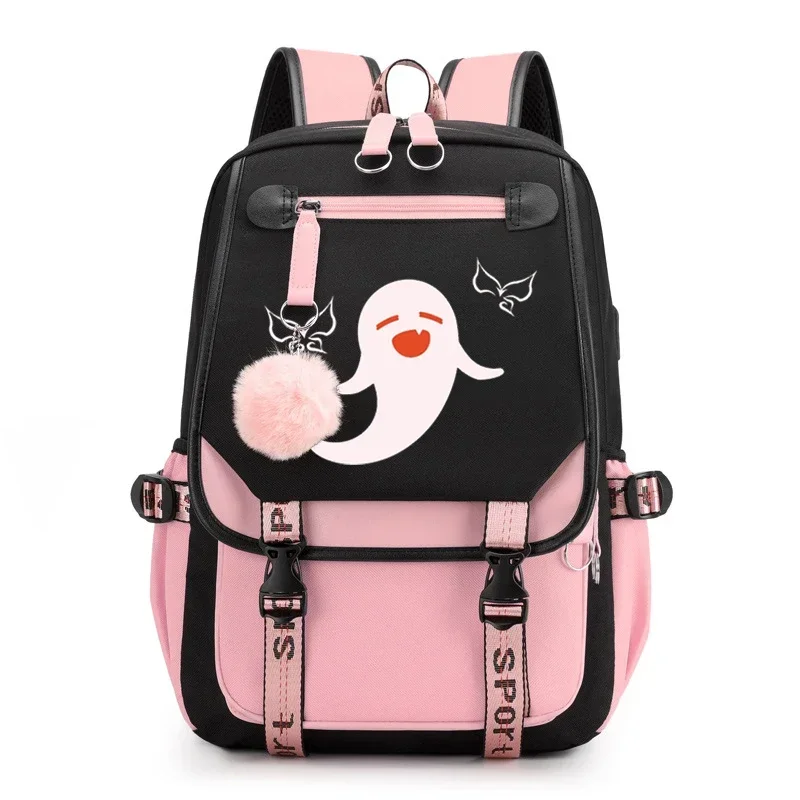 Genshin Impact Backpack for Teenagers, Student School, Shoulder Bags, USB, Laptop, Viagem, Kawaii, Kids, Girls