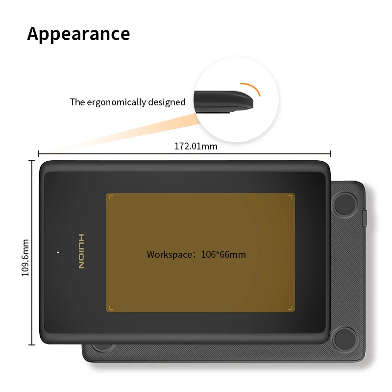 H420X Easy to Carry Battery-free 8192 Levels Digital Pen Handwriting Drawing Graphics Tablet