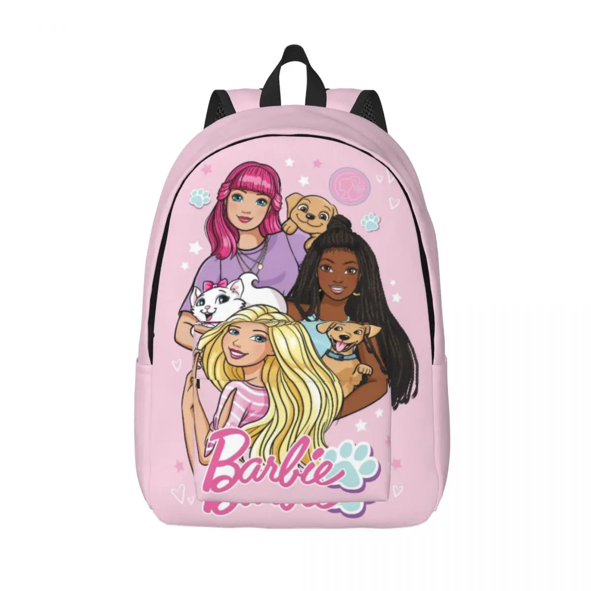 Custom Barbie - Cute Wall Poster Canvas Backpacks for Men Women Waterproof School College Bag Printing Bookbags