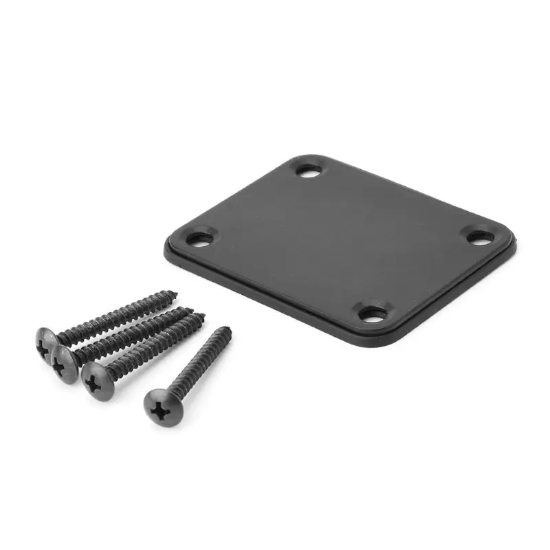 Placa de cuello de guitarra eléctrica, tablero de articulación de cuello de guitarra Tele, 4 tornillos, 1 Juego