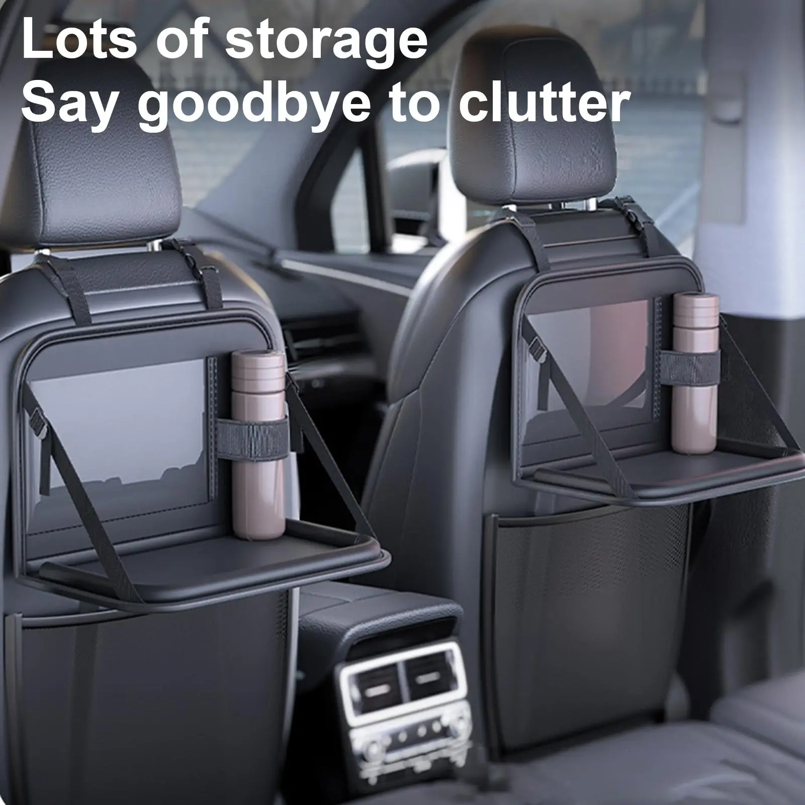 

Kids Car Tray Laptop Holder Foldable Storage Rear Desk Car Table For Kids For Toddler Airplane Camping Long Ride Snack Time