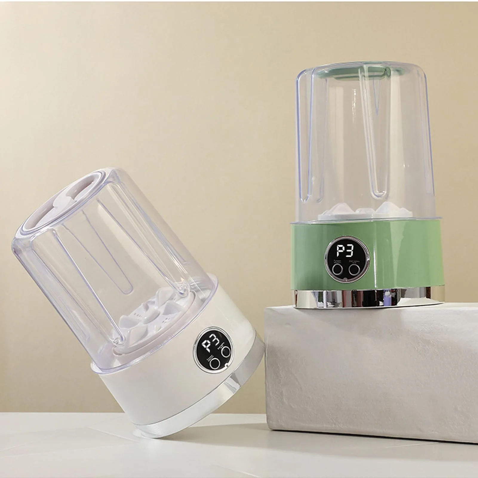 

Стиральная машина для нижнего белья, беспроводная перезаряжаемая автоматическая портативная стиральная машина для нижнего белья для полотенец, носков, зеленый/белый