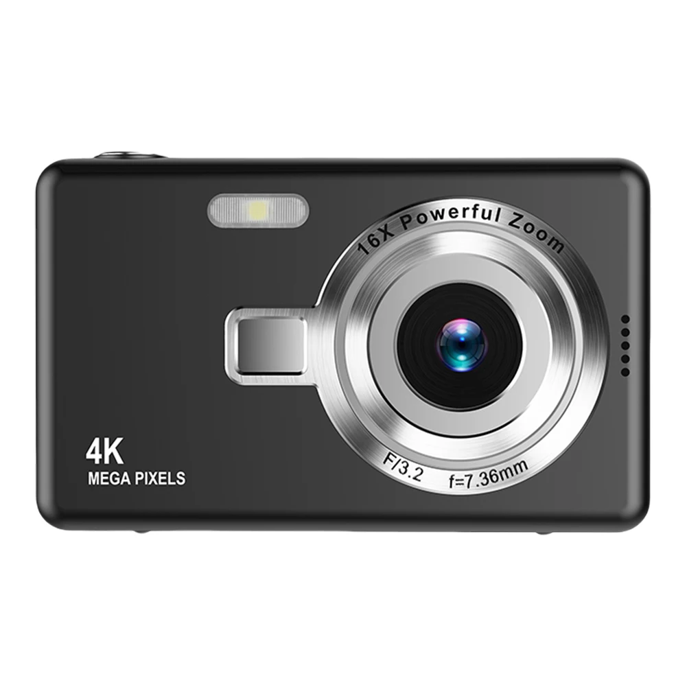 4K HD 1080P Digital Camera 96MP Portable Vlogging Camera 16X Zoom Camcorder Camera 2.4 Inch IPS Screen for Kids Adults Beginners