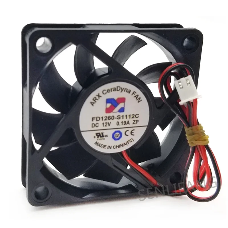 

New 6CM Fan For ARX FD1260-S1112C DC 12V 0.19A ZP 60X60X15MM Server Cooler 2Lines