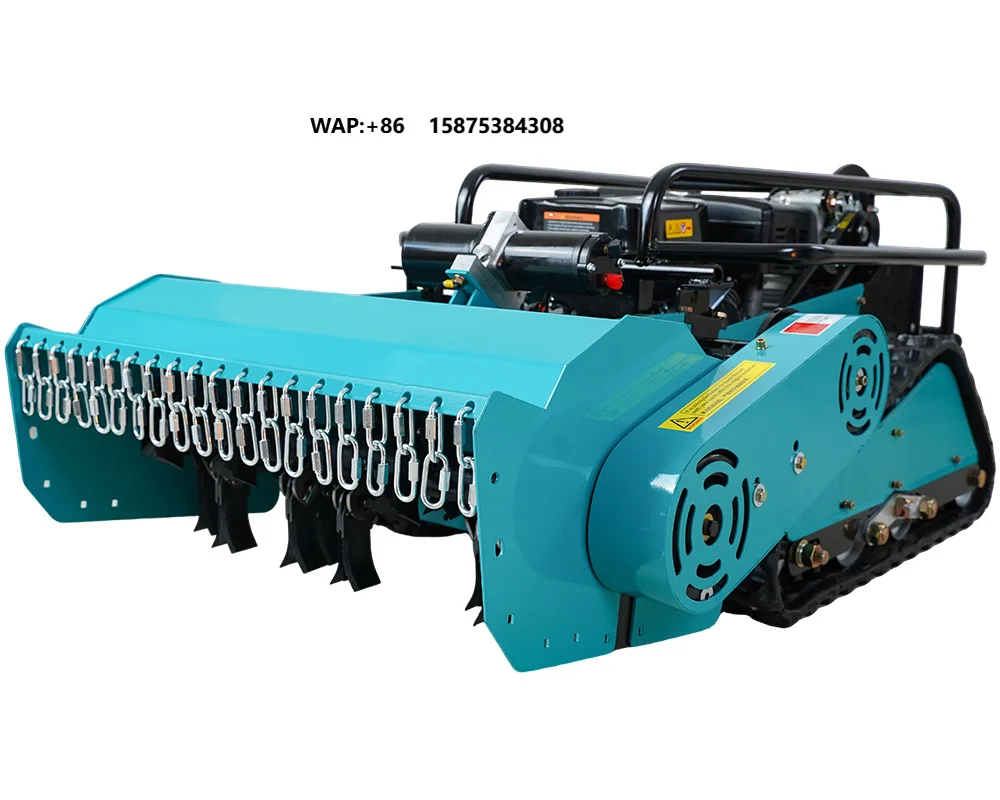 Industrial Remote-Controlled Lawnmower Chain-Driven Vertical Blade 500mm/800mm Customizable Mini Automatic Mower 800m
