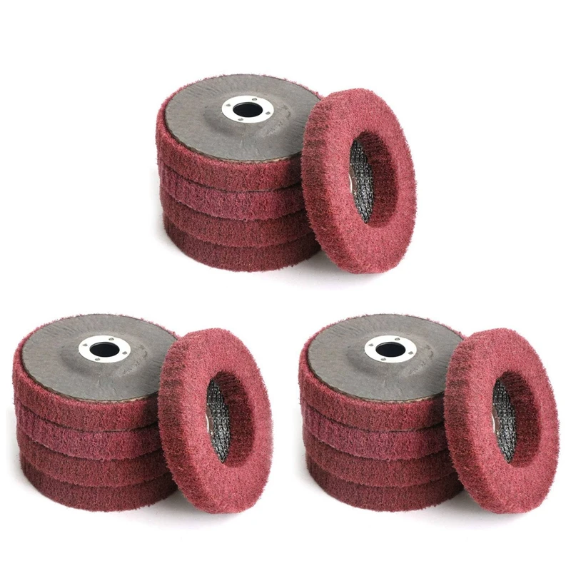 

AA01-15Pcs 4 Inch Nylon Fiber Flap Disc Polishing Grinding Wheel,Scouring Pad Buffing Wheel For Angle Grinder