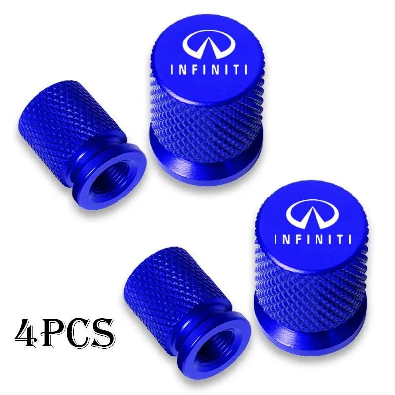 Car Wheel Tire Valve Caps Tyre Stem Covers Airdust Waterproof For Infiniti Q50 Q30 FX35 G37 G35 Q70 QX70 Q60 QX50 QX60 QX80