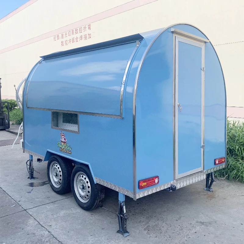 Customized Portable Modern Food Cart Trailer 3 Wheel Motorcycle Design Deep Fryer Ready High Quality at a Reasonable Price