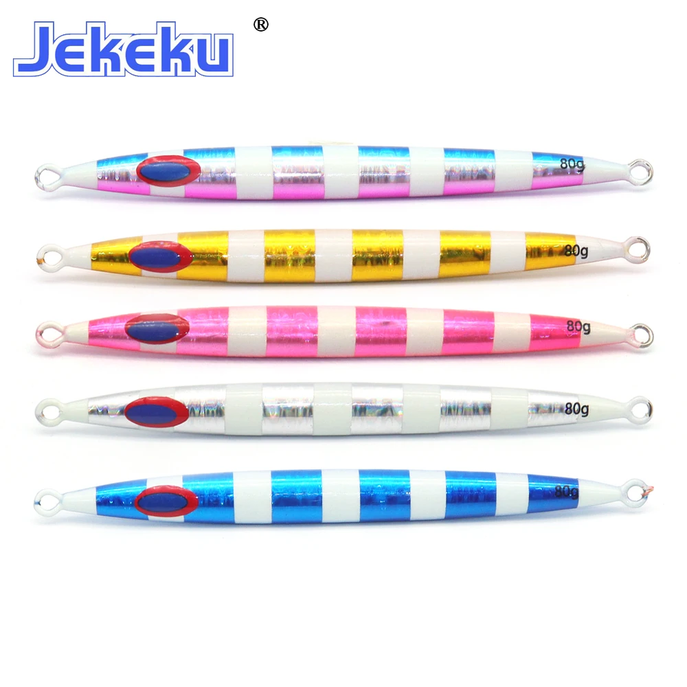 Imagem -02 - Jekeku-ocean Fishing Metal Lure Squid Jig Isca Wobbler Artificial Jig Lento Pesca Marítima Novo 100g 25 Pcs