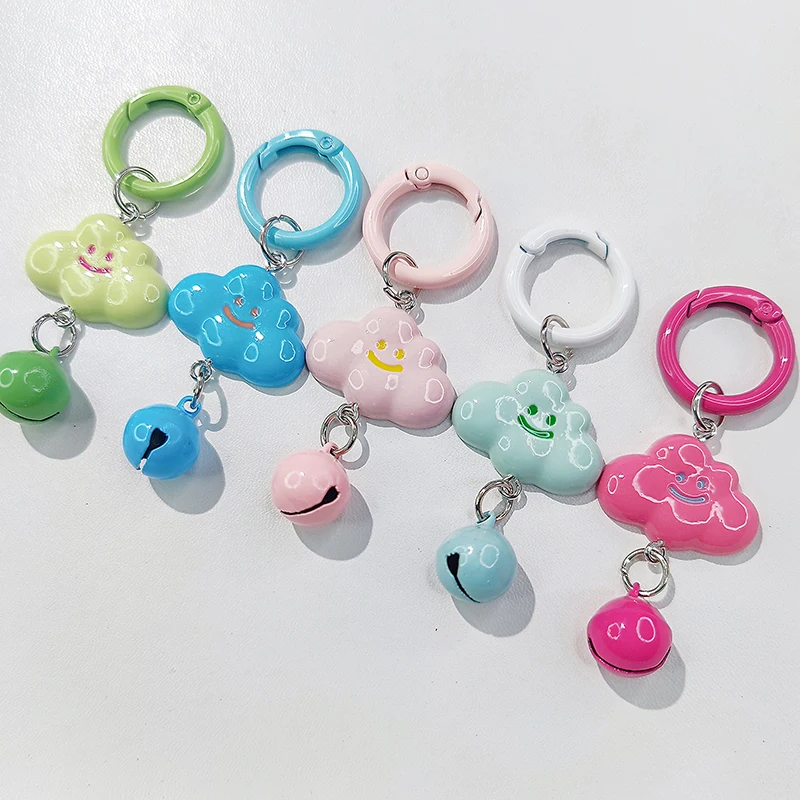 Kawaii Candy Color Wolken Sleutelhanger Schattige Cartoon Cloud Sleutelhanger Tas Hanger Hoofdtelefoon Decoratie Beste Vriend Geschenken