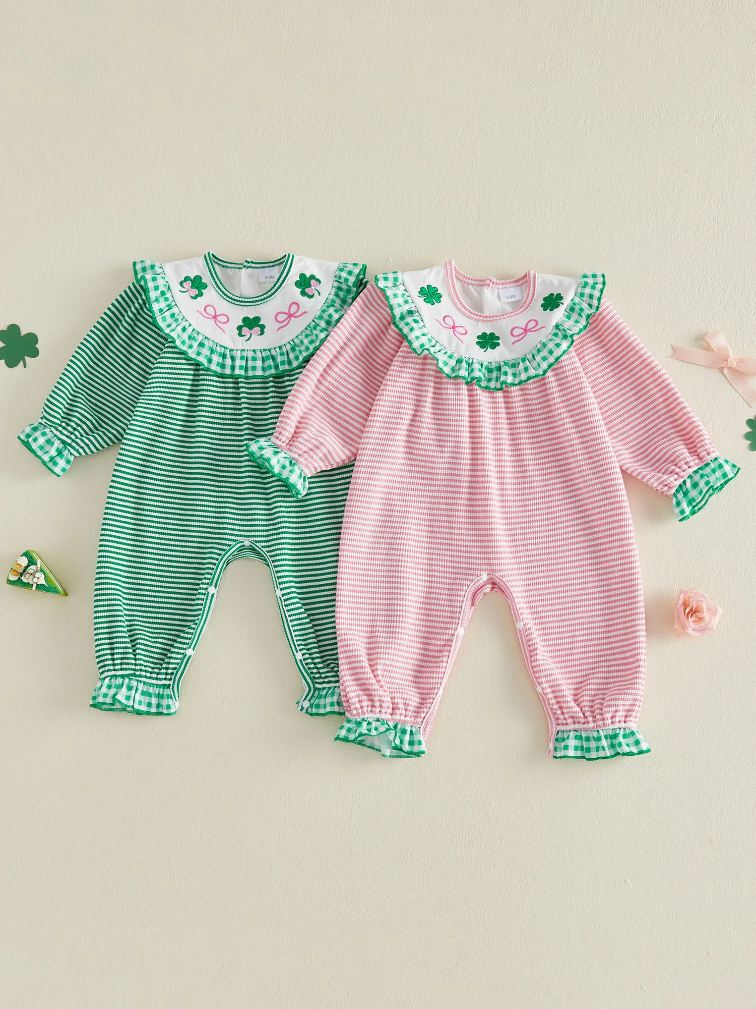 

Toddler Girl Floral Print Ruffle Sleeve Romper with Bow Detail and Elastic Waistband Summer Jumpsuit for Infants