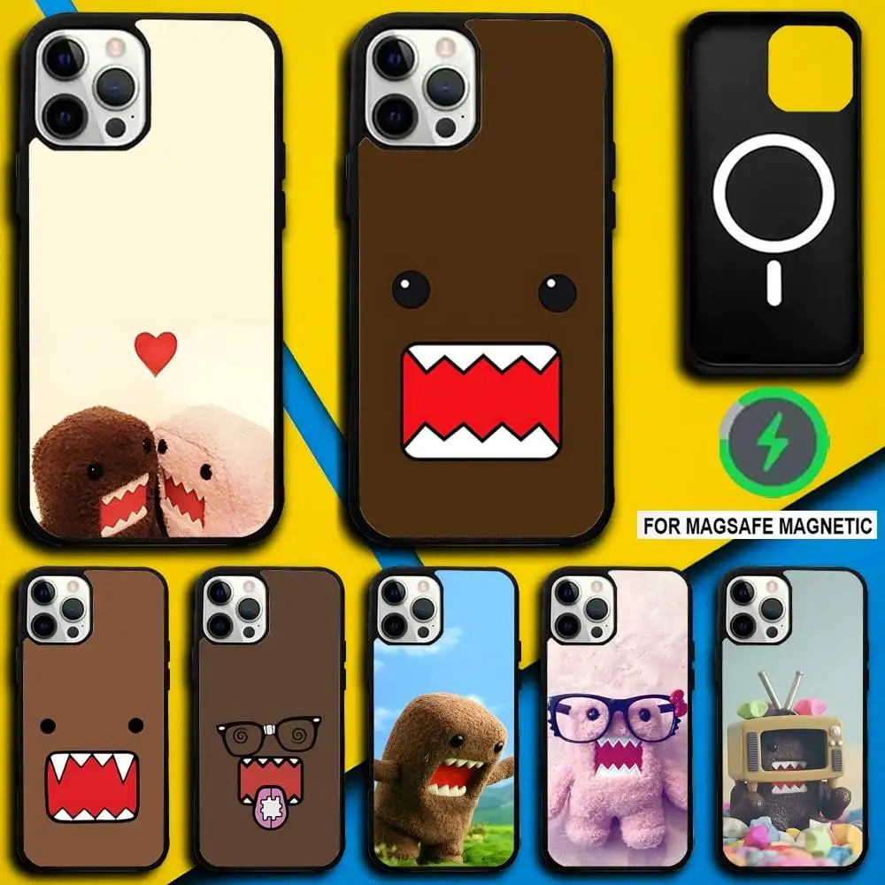

Cute D-Domo-kun Phone Case For iPhone 16,15,14,13,12,11,Pro,Max,Plus,Mini,SE4,E Magnetic Magsafe Wireless Charging