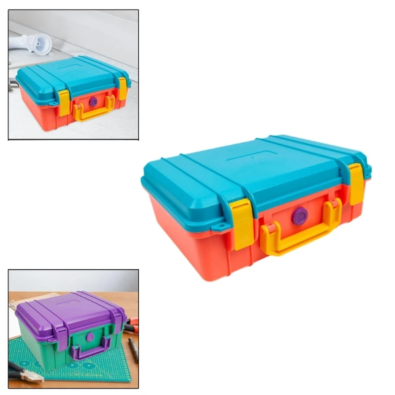 Caja herramientas multifuncional con pared reforzada y compartimentos internos