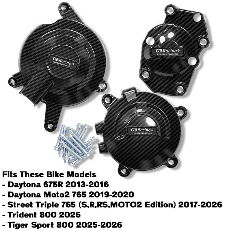 

For Daytona 675R 2013-2016 Daytona 765 2019-2020 Street Triple 765 (S,R,RS,MOTO2 ) 2017-2026 Trident 800 -Sport 800 2025-2026
