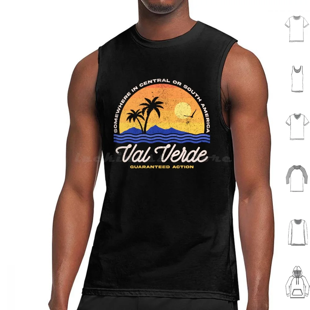 Visit Val Verde-80s Movies Tank Tops Vest Sleeveless 80s Movies 1980s 80s Action Movies Betamax Central American Classic Geek