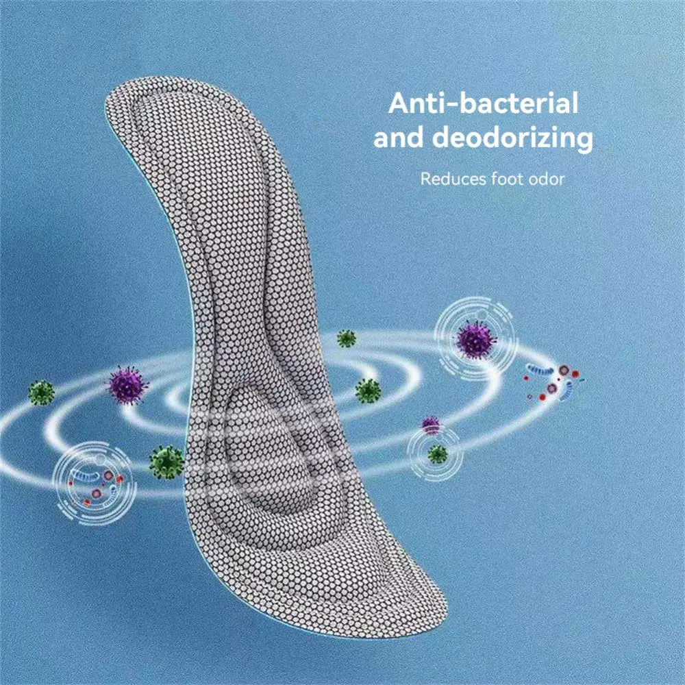 1~4PAIRS Shoe-pad Lightweight Care Insole Pu Soft Insole Anti Odor And Sweat Absorbent Insole Orthopedic Insole