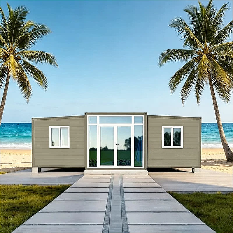 40FT Luxury Foldable Expandable Container House Two Bedroom One Bathroom Layout Waterproof Steel Structure Customized Decoration