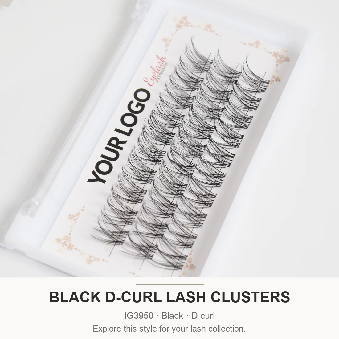 IG3950 DIY Cluster Wimpern Selbstanbringung Wimpernverlängerungen Natürliche Zarte Falsche Wimpern OEM Private Label Maßgeschneiderte Wimpern – Detail 1