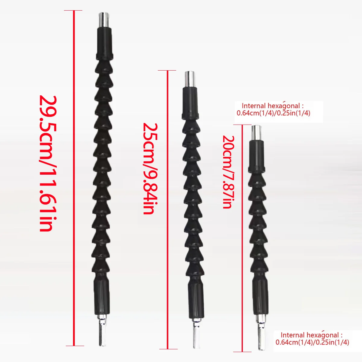 3Pcs/1Pcs Flexible Shaft Drill Bit Extension Bracket, Suitable for Electric Drills, Hex Screwdriver Flexible Shaft Driver Extension Rod, Power Tool Accessories