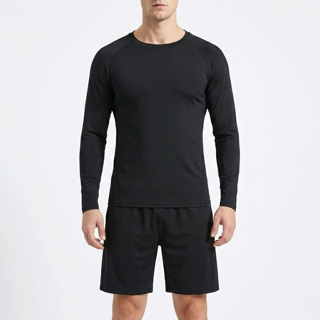 

Men Sportswear 2 Pcs Set Compression Shirt and Basketball Shorts Training Suit Summer Quick Dry Fitness Running Workout Clothes