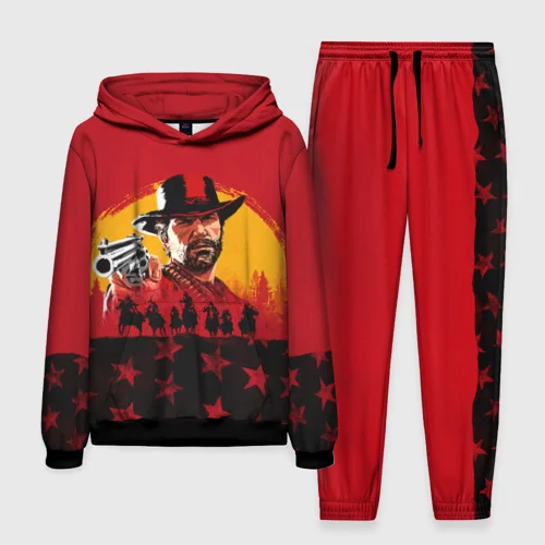 Game Red Dead Redemption 2 Hoodies Pants Suit 3D Print Men Women Adult Jogger Tracksuit Outfits Fashion Men's Clothing 2pcs Sets