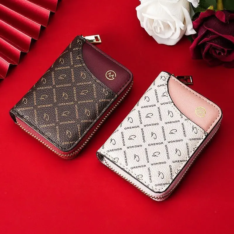 

2025 new exquisite high-end card bag for women with large capacity multi-card anti-magnetic small wallet integrated certificate