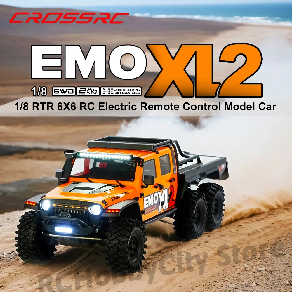 Crossrc EMO XL2 Big Mustang RTR 6X6 1/8 RC Electric Remote Control Model Car Rock Crawler Adult Children's Toys