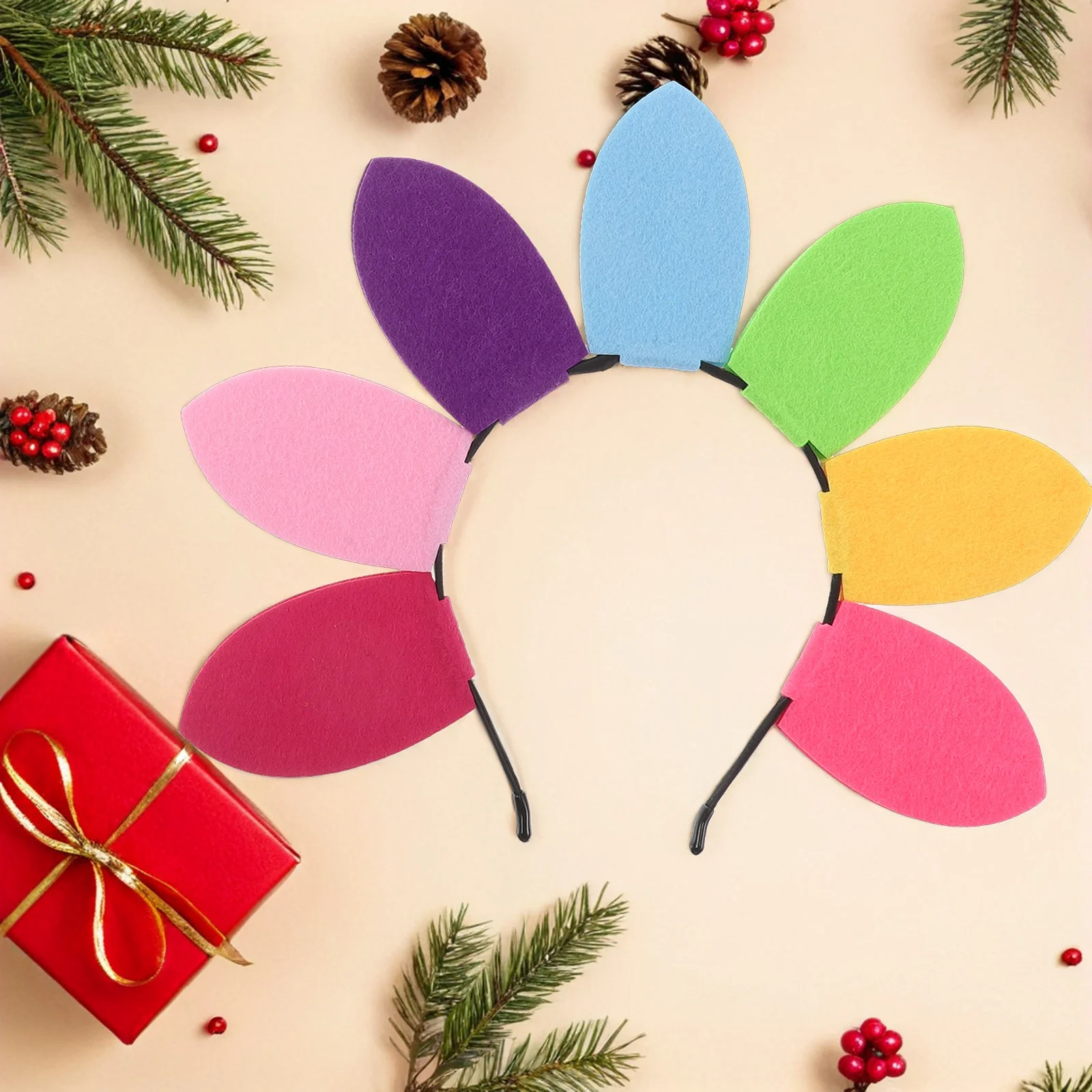 4Pcs Sunflower Headbands Valentines Day Couples Party Boho Floral Hair Accessories Birthday Photo Shoot Hairband Women