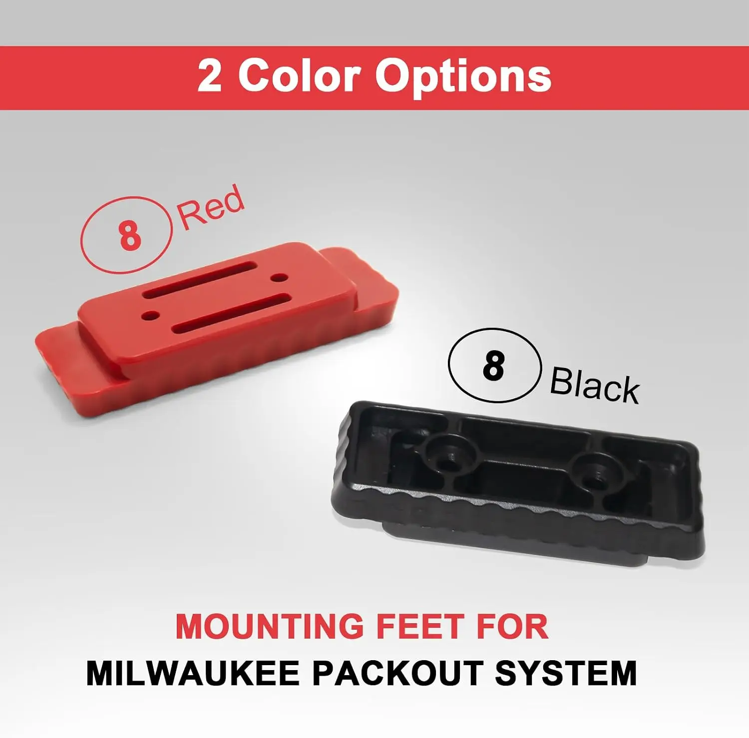 8PCS Mounting Feet With Screws For Milwaukee Packout Accessories Feet Mounting System Power Tool Parts Easy Installation