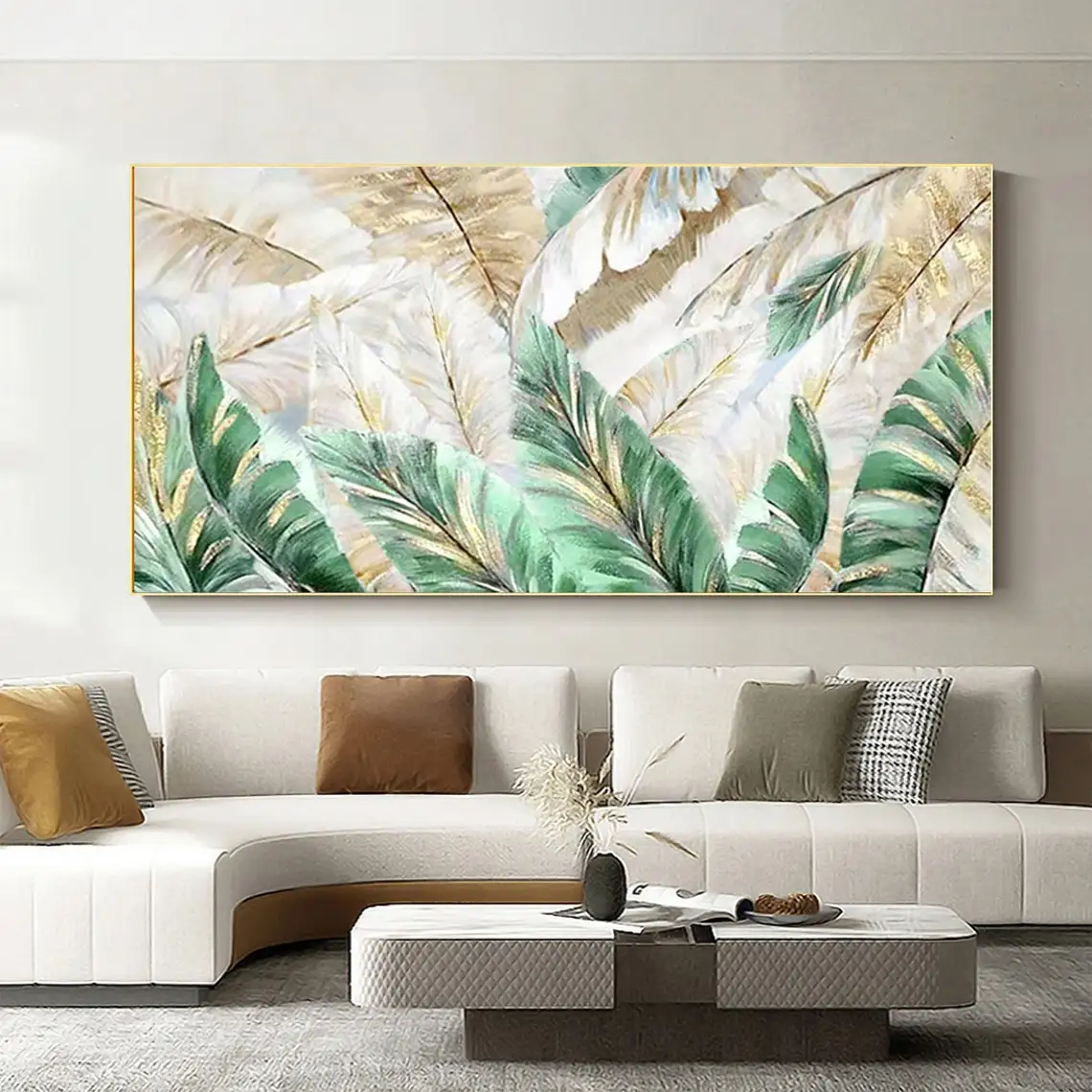 Green Wall Art Large Canvas Art Handmade Oil Painting Custom Painting Hand Painted Wall Decor Spring Decoration Modern Artwork