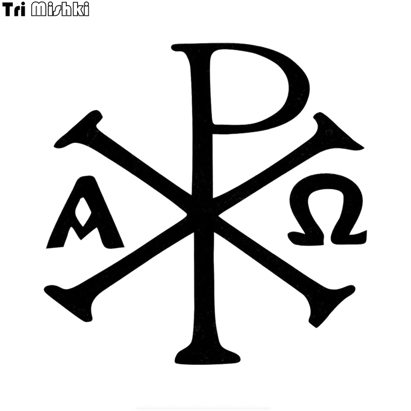 

Tri Mishki HZX1023# Byzantine Chi Roh car sticker funny Vinyl Decals Motorcycle Accessories Stickers