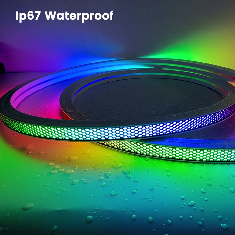 IP67 Waterproof Flexible T12/T16 Black/White LED Strip Light Diffuser Neon Tube Anti-Glare for 2835/5050 RGB 8-12mm Light