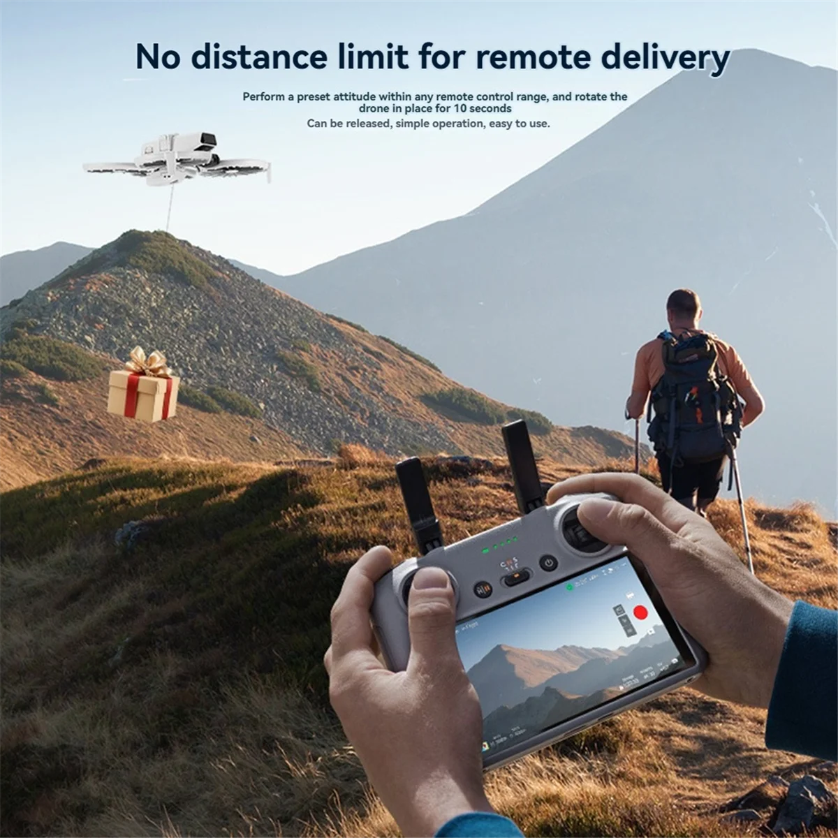 

Airdrop System for FLIP Drone Top Extension Mount Holder Air-Dropping Dropper Fishing Gift Rescue Deliver Thrower