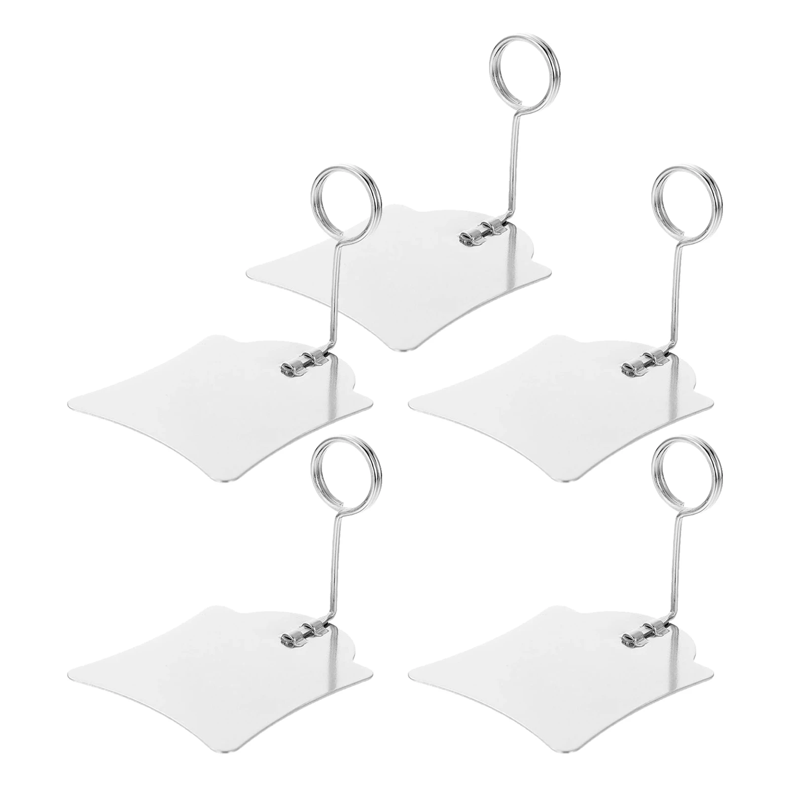 

5Pcs Metal Price Tag Holder Label Display Stand for Grocery Store Bakery Advertising Clip Food Sign Holder Wire Display Rack