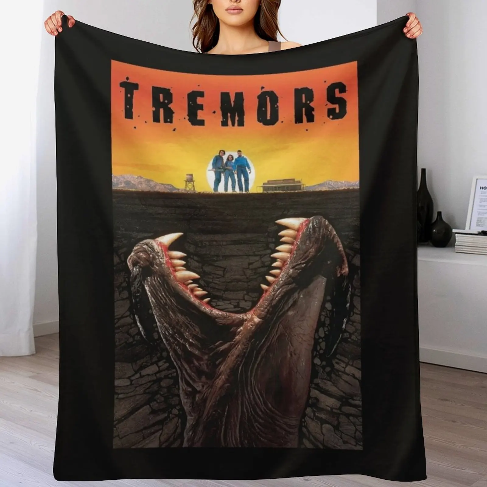 

Tremors Horror Movie Throw Blanket Modern Design Soft Blanket for Home Decor