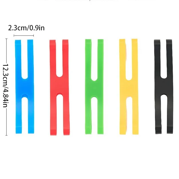 MuqiNush 5/10 Stück Silikon-H-Band-Gummibänder, hohe Elastizität, elastische Verpackungsbänder, vielseitig einsetzbar für Camping-Verpackungsgurt im Freien