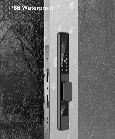 वाटरप्रूफ स्लाइडिंग डोर स्मार्ट लॉक TTLock ऐप एलेक्सा फ़िंगरप्रिंट डिजिटल कोड RFID कार्ड एंटी-लॉक एल्युमिनियम ग्लास इलेक्ट्रॉनिक लॉक 6 best sales टीटीलॉक स्मार्ट लॉक - №1