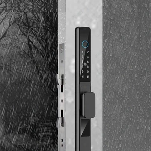 Smart Lock, Electronic Lock, TTlock App, Alexa, Digitaldruck, digitaler Code, RFID, Anti-Lock, Aluminium, Glas 12 Hauptverkauf Elektronische Verriegelung für Aluminiumtür - №1