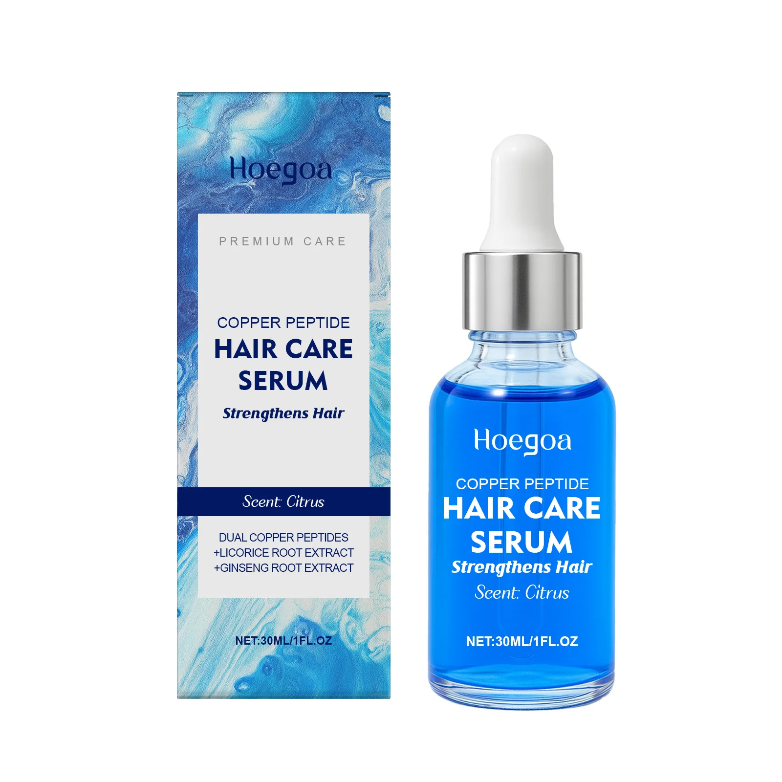 Copper Peptide Hair Growth Serum Promote Regrowth Repair Damage Scalp Massage Thicken Hair Nourish Smooth Anti Loss Hair Essenc