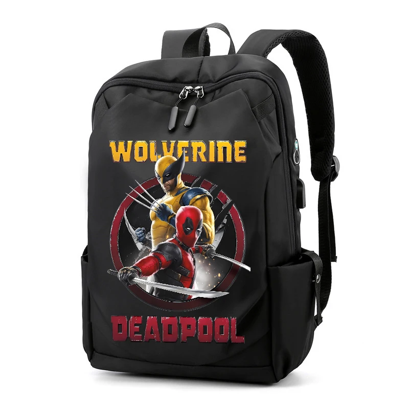 New Deadpool and Wolverine School Bags Cartoon Printed Kids Backpacks Large-capacity Children School Backpack Birthday Gifts