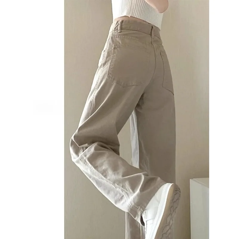 Autumn White Jeans Women Wide Leg Pants Mom Femme Y2K Jeans Bermuda Woman Trousers Clothing Pantalones